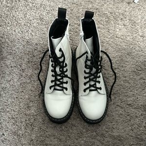 White black combat boots!